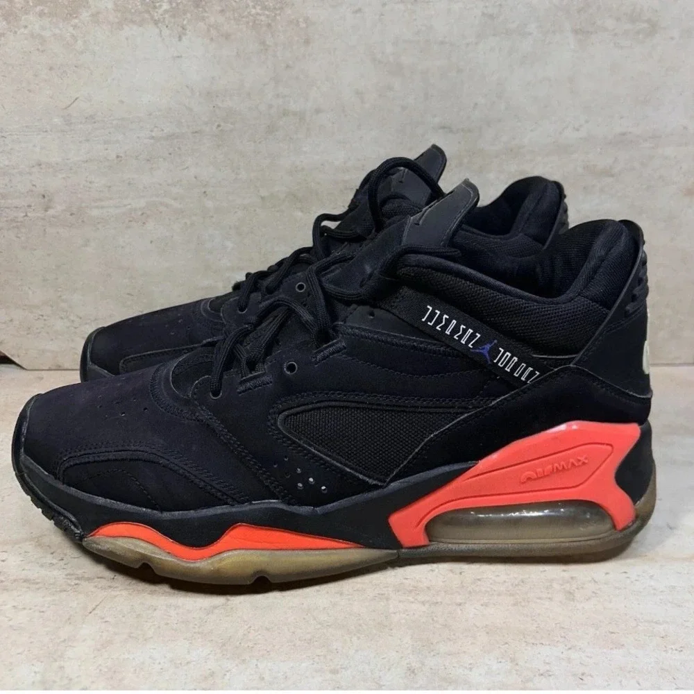 Jordan Point‎ Lane Mens Black Electric Orange Sneakers CZ4166-006 Size 12